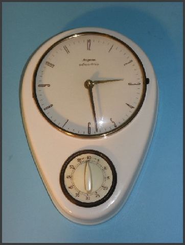 DUGENA electric mechanische Küchenuhr Wanduhr Uhr mit Kurzzeitwecker