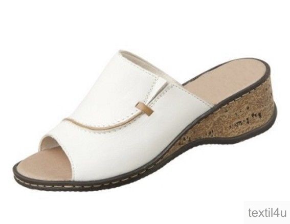 DAMEN Schuhe Pantoletten Rieker weiss weite H