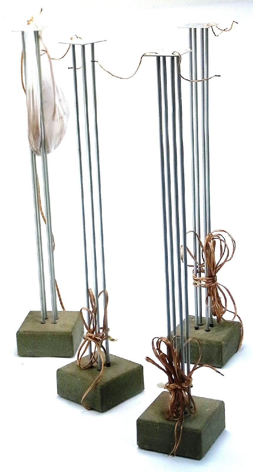 4 Ikea Jutis Lautsprecherständer Boxenständer 90 cm hoch Stein Metall