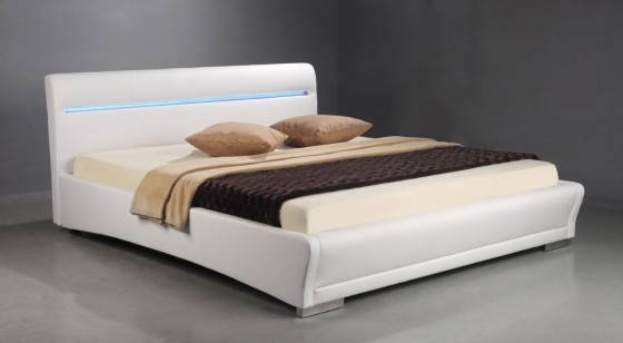 Neu Lederbett 180 X 200 Cm Weiss Linda Kunstleder Bett Licht Neu Lederbett 180 X 200 Cm Weiss Linda
