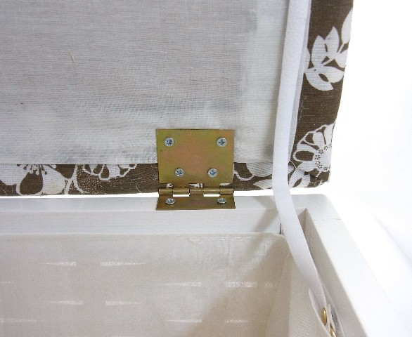 Wäschekorb Sitzbank weiß Wäschetruhe Truhe Wäschebox Wäschesammler