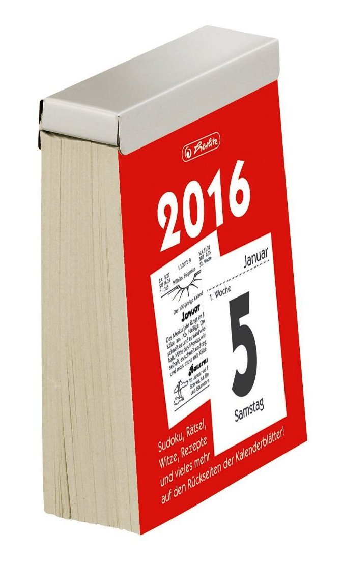 Herlitz Abreißkalender 81x106 Größe 5 Wandkalender 2016 Kalender 11424280 deu | eBay